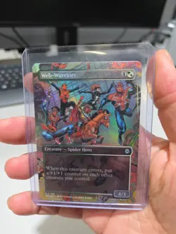 Web-Warriors (Borderless) Marvel's Spider-Man Foil MTG Magic The Gathering NM - Image 1