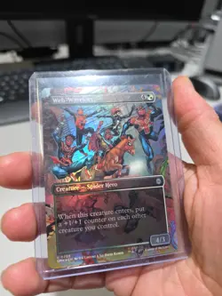 Web-Warriors (Borderless) Marvel's Spider-Man Foil MTG Magic The Gathering NM - Image 2