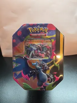 Sealed Pokemon TCG Mega Charizard X EX Tin 4 Booster Packs & Charizard Promo - Image 1