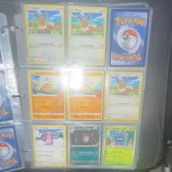 Pokemon TCG Mixed Card Lot Binder Pikachu Charizard Eevee Holo - Image 5