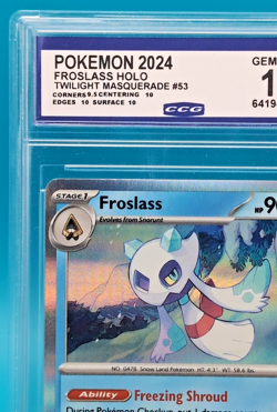 Froslass 053/167 Pokemon TCG Twilight Masquerade Holo Rare 2024 CCG 10 GEM Mint - Image 2