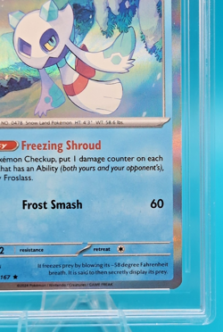 Froslass 053/167 Pokemon TCG Twilight Masquerade Holo Rare 2024 CCG 10 GEM Mint - Image 4