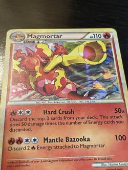 Pokemon Card Magmortar Unleashed Holo Rare Cracked Ice 2/95 LP/MP - Image 3