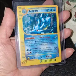 2002 POKEMON CARD KINGDRA H14/H32 AQUAPOLIS E READER SERIES SWIRL MP - Image 2