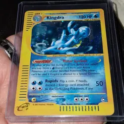 2002 POKEMON CARD KINGDRA H14/H32 AQUAPOLIS E READER SERIES SWIRL MP - Image 3