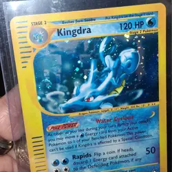 2002 POKEMON CARD KINGDRA H14/H32 AQUAPOLIS E READER SERIES SWIRL MP - Image 4