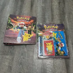 VTG 1999 Binder Folders Pencil Case Set 3 Ring Nintendo Pokemon Pikachu NEW - Image 1