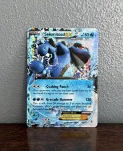 Pokemon TCG Seismitoad EX 20/111 Furious Fists Ultra Rare Full Art Near Mint - Image 1