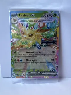 Pokemon TCG Prismatic Evolutions Leafeon EX Card 006/131 Stamped Sealed - Image 1