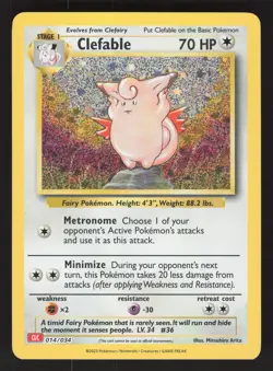 Clefable 014/034 Pokemon TCG Trading Card Game Classic NM - Image 1