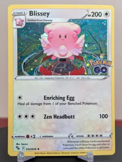 Pokemon Blissey #052/078 English Pokemon GO Stamped Cosmos Holo Promo - Image 1