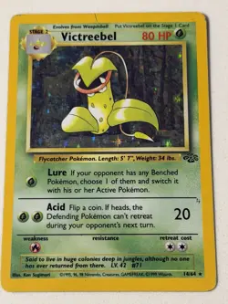 Pokemon Victreebel Jungle 14/64 Holo Rare Unlimited 1999 WOTC 80HP Ken Sugimori - Image 1