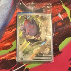 Pokemon N's Zorua 189 Scarlet & Violet Promo Full Art Holo English POKEMONCENTER - Image 1