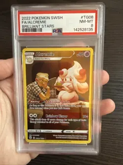 Alcremie TG08/TG30 Full Art 2022 Pokemon SWSH Brilliant Stars PSA 8 NM-MT - Image 3