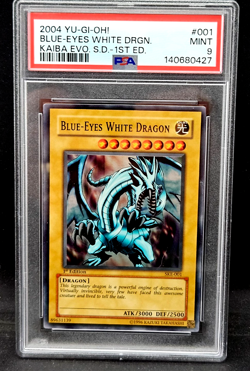 Yu-Gi-Oh Blue Eyes White Dragon SKE-001 1st Edition Kaiba PSA 9 - Image 1