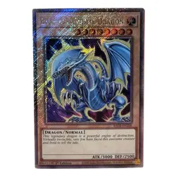 YuGiOh! Blue-Eyes White Dragon (7th Art) (Platinum Secret) RA04-EN108 1st Ed NM - Image 1