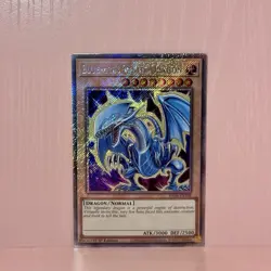 YuGiOh! Blue-Eyes White Dragon (7th Art) (Platinum Secret) RA04-EN108 1st Ed NM - Image 2