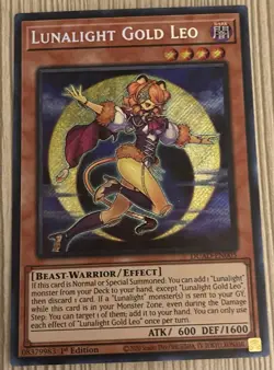 Yugioh Lunalight Gold Leo DUAD-EN005 Secret Rare 1st Edition - Image 1