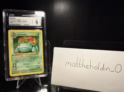 CGC 9 Venusaur 1999 Base Set 1st Edition Shadowless 15/102 Holo Pokemon Card - Image 3