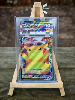ACE 10 Pikachu Vmax Celebrations Premium Promo SWSH062 Ace Label Graded Card - Image 1