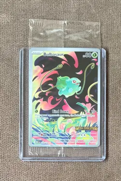 BULBASAUR 133/132 IR MEGA EVOLUTION STAMPED PROMO CARD SEALED - Image 1