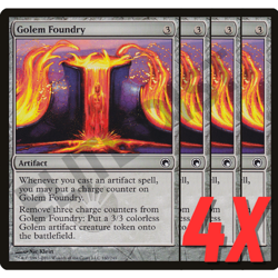 MTG Golem Foundry (Scars of Mirrodin) 160/249 (NEAR MINT) (4X) - Image 1