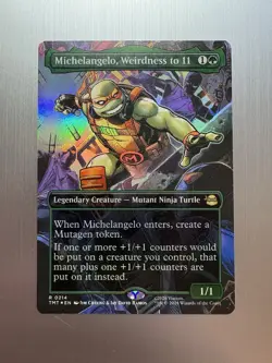Michelangelo, Weirdness To 11 - 214 - MTG: Teenage Mutant Ninja Turtles - Foil - Image 1