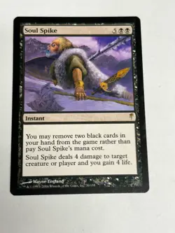 MTG Magic the Gathering Soul Spike (70/155) Coldsnap Black Rare LP - Image 1