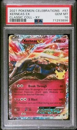 PSA 10 - 2021 POKEMON CELEBRATIONS CLASSIC COLLECTION 97 XERNEAS EX | COLL-XY - Image 1