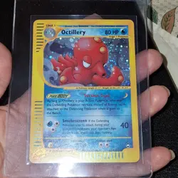 2002 POKEMON CARD OCTILLERY H20/H32 HOLO SWIRL E READER AQUAPOLIS SERIES MP GOOD - Image 1
