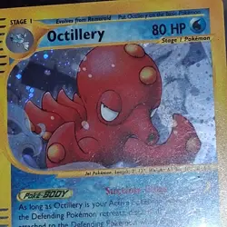 2002 POKEMON CARD OCTILLERY H20/H32 HOLO SWIRL E READER AQUAPOLIS SERIES MP GOOD - Image 4