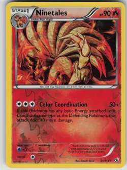 Pokemon TCG Ninetales Rare Reverse Holo Legendary Treasures 21/113 - Image 1