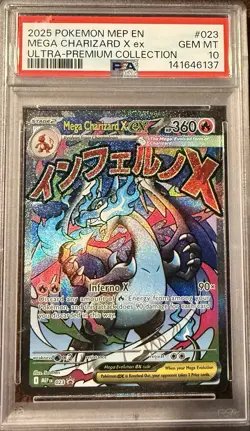 Mega Charizard X ex 2025 Pokemon MEP Ultra Premium Promo #023 PSA 10 - Image 1