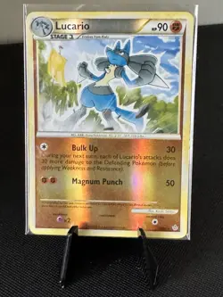 Pokemon Lucario 19/95 Unleashed - Reverse Holo - 2010 LP - Image 1