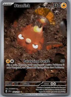 2024 Pokemon Stunfisk Illustration Rare SV08: Surging Sparks 202/191 NM - Image 1