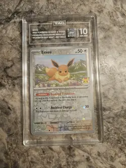 Eevee Pokemon Day 2025 074/131 Prismatic Evolutions Stamped Promo English TAG 10 - Image 1