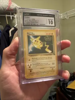 VINTAGE CGC 10 GEM MT Pikachu 4 WB Stamped Movie Promo WOTC 1999 Pokemon TCG - Image 1