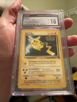 VINTAGE CGC 10 GEM MT Pikachu 4 WB Stamped Movie Promo WOTC 1999 Pokemon TCG - Image 3
