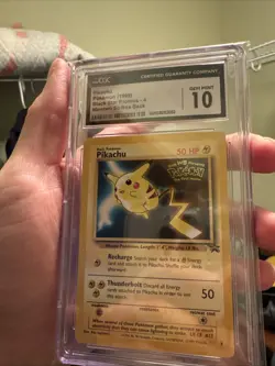 VINTAGE CGC 10 GEM MT Pikachu 4 WB Stamped Movie Promo WOTC 1999 Pokemon TCG - Image 4