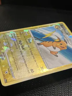 Pokemon 2009 Raichu Reverse Holo Cracked Ice 3/17 HP - Image 3