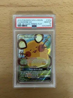 Dedenne GX Full Art Sun & Moon Unbroken Bonds Trainers Toolkit 195a/214 PSA 10 - Image 1