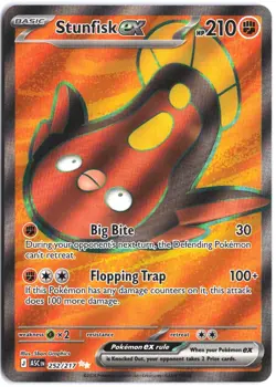Stunfisk ex 252/217 Ultra Rare ME: Ascended Heroes Pokemon - Image 1