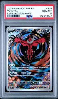 Pokemon TCG Yveltal EX 2023 IR 205/182 Paradox Rift Gem Mint PSA 10 PSA Sleeved - Image 1