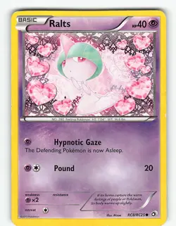 RALTS RC8/RC25 COMMON LEGENDARY TREASURES POKEMON REVERSE HOLO HP - Image 2