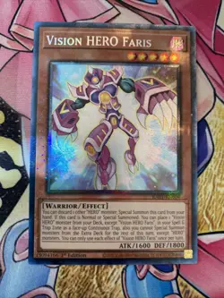 (RA01) Vision HERO Faris 1st Ed Prismatic Collector's Rare RA01-EN004 Yu-Gi-Oh! - Image 1