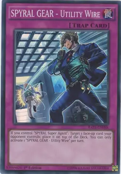 Yugioh Spyral Gear-Utility Wire RATE-EN088 Super Rare NM x3 Play Set - Image 1