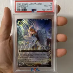 Disney Lorcana Cinderella - Stouthearted Top Prize Foil PSA 10 #3 2024 - Image 1