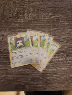 Pokemon TCG Snorlax 158/214 Unbroken Bonds Holo Rare NM Card 5x - Image 1