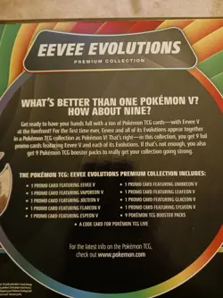 Pokemon Eevee Evolutions Premium Collection Box Promo Booster 9 Cards 2022 - Image 3