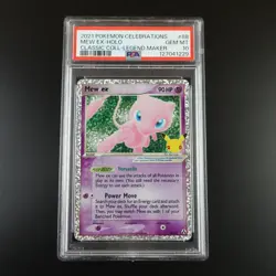 PSA 10 Mew ex 88 Pokemon Celebrations Classic Collection Holo Graded Card - Image 1